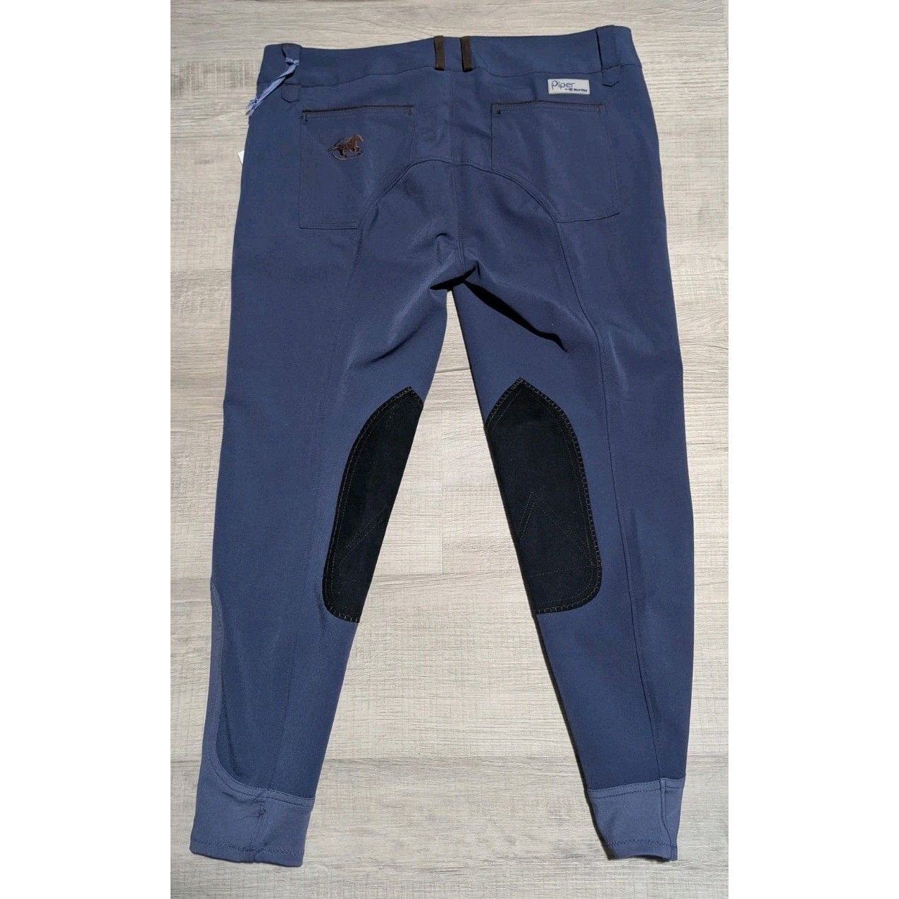 Piper By Smartpak 36r Knee Patch Breeches Riding Pants Blue Nwt Equestrian — image 7 of 8